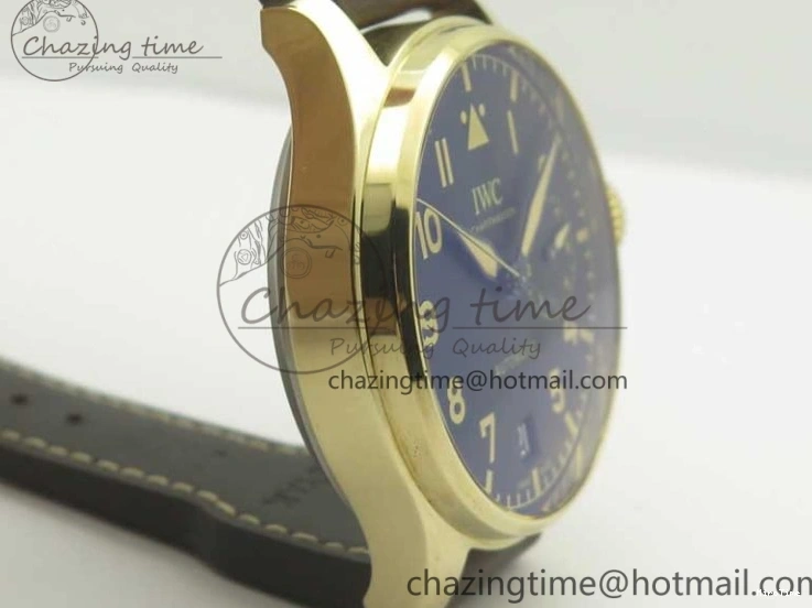 MIROTIME 0405 Big Pilot IW501005 Real Bronze ZF 1:1 Best Edition Black Dial on Brown Leather Strap A Sleek 7192